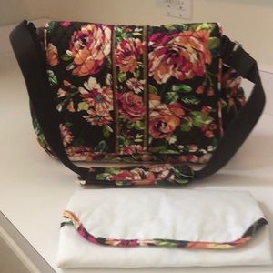 Vera Bradley brown print diaper bag